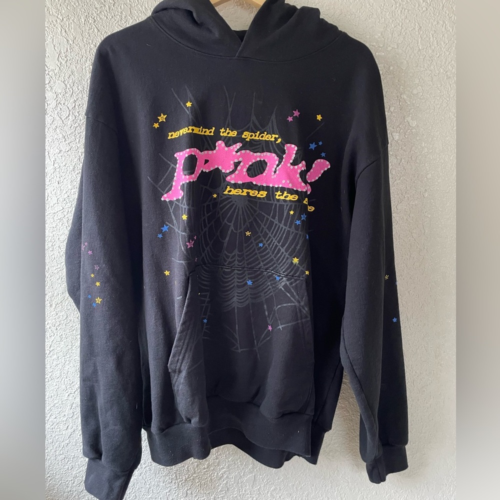 SPIDER pink hoodie